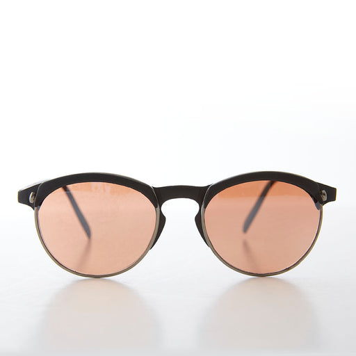 image of sunglasses model SUNGLASS MUSEUM Round Copper Lens Simple Driving Sunglasses  - Fallon