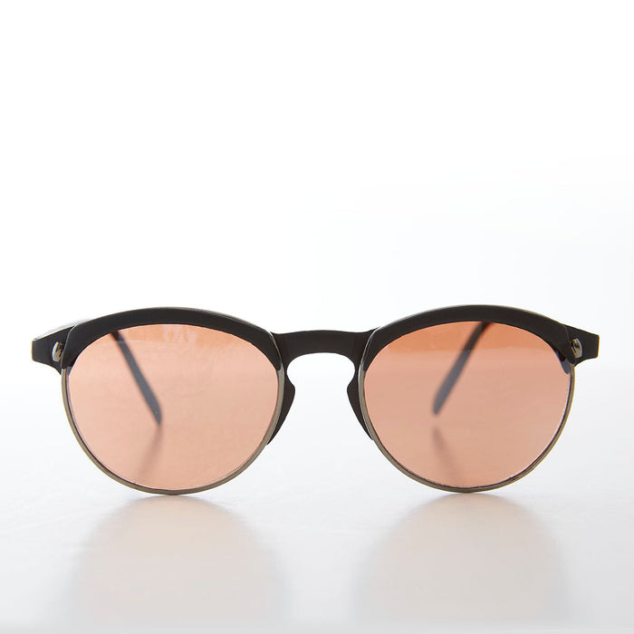 image of sunglasses model SUNGLASS MUSEUM Round Copper Lens Simple Driving Sunglasses  - Fallon