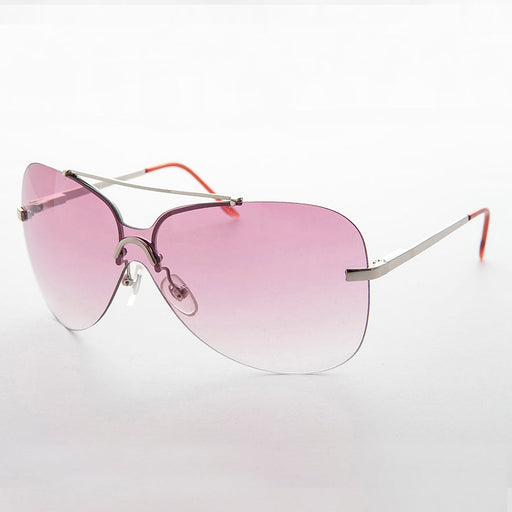 SUNGLASS MUSEUM Rimless Butterfly Boho Vintage Sunglass - Farrah - Product image