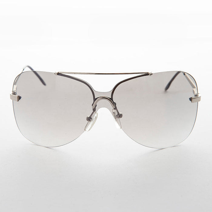 image of sunglasses model SUNGLASS MUSEUM Rimless Butterfly Boho Vintage Sunglass - Farrah