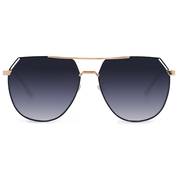 TOPFOXX Sunglasses Farrah - Midnight Square Aviator Sunglasses