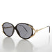 image of sunglasses model SUNGLASS MUSEUM Large Women's Vintage Sunglass with Gold Accents - Fern