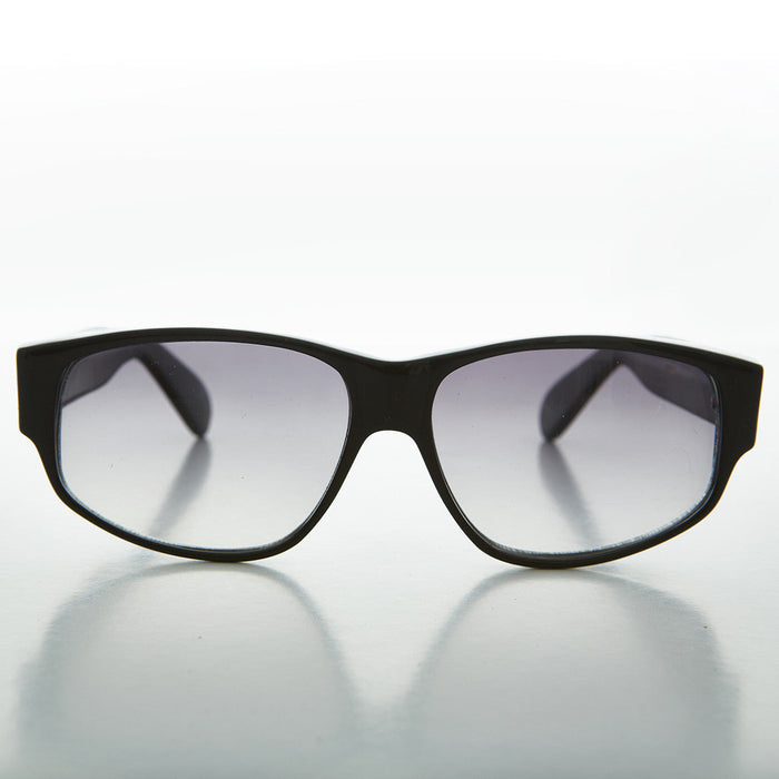 SUNGLASS MUSEUM Wide Rectangular Mod Vintage Sunglass - Fez