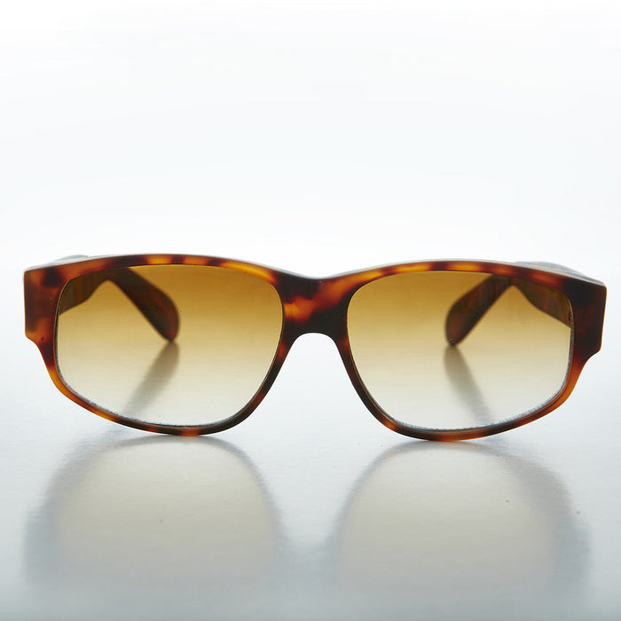 SUNGLASS MUSEUM Wide Rectangular Mod Vintage Sunglass - Fez