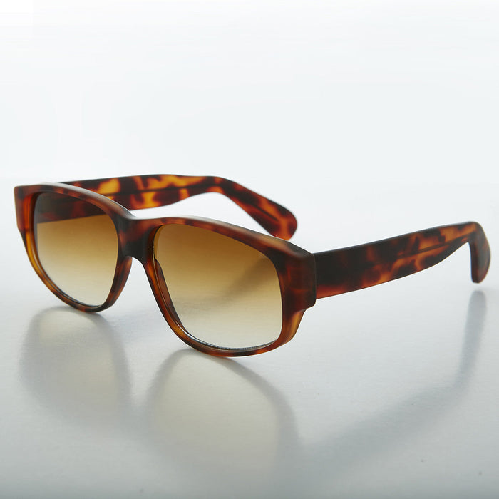 SUNGLASS MUSEUM Wide Rectangular Mod Vintage Sunglass - Fez