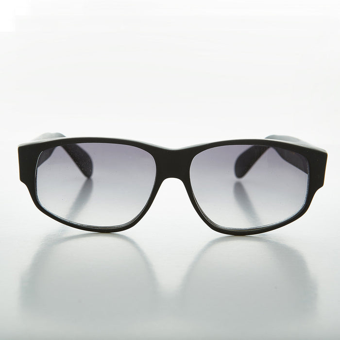 SUNGLASS MUSEUM Wide Rectangular Mod Vintage Sunglass - Fez