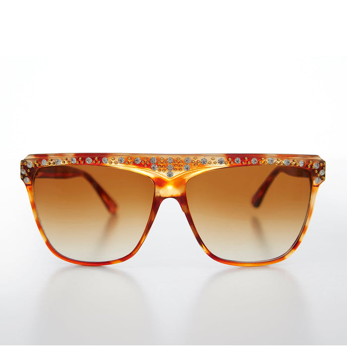SUNGLASS MUSEUM 80s Rhinestone Women's Vintage Sunglass - Fifi