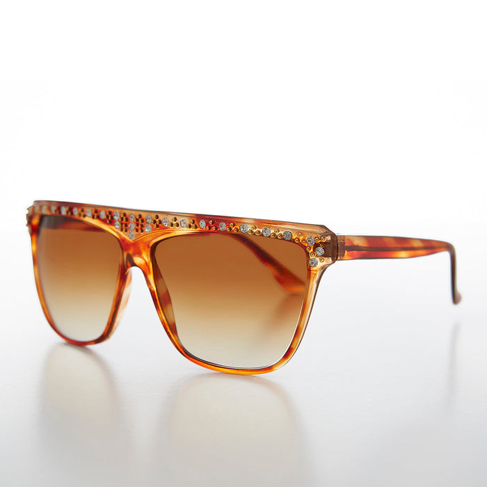 SUNGLASS MUSEUM 80s Rhinestone Women's Vintage Sunglass - Fifi