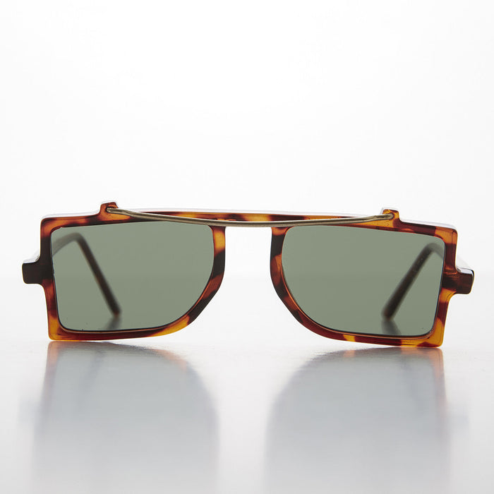 SUNGLASS MUSEUM Grunge Safety Flat Lens Steampunk Vintage Sunglass - Flash