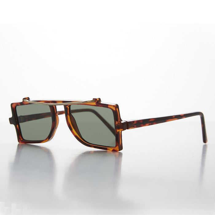 SUNGLASS MUSEUM Grunge Safety Flat Lens Steampunk Vintage Sunglass - Flash