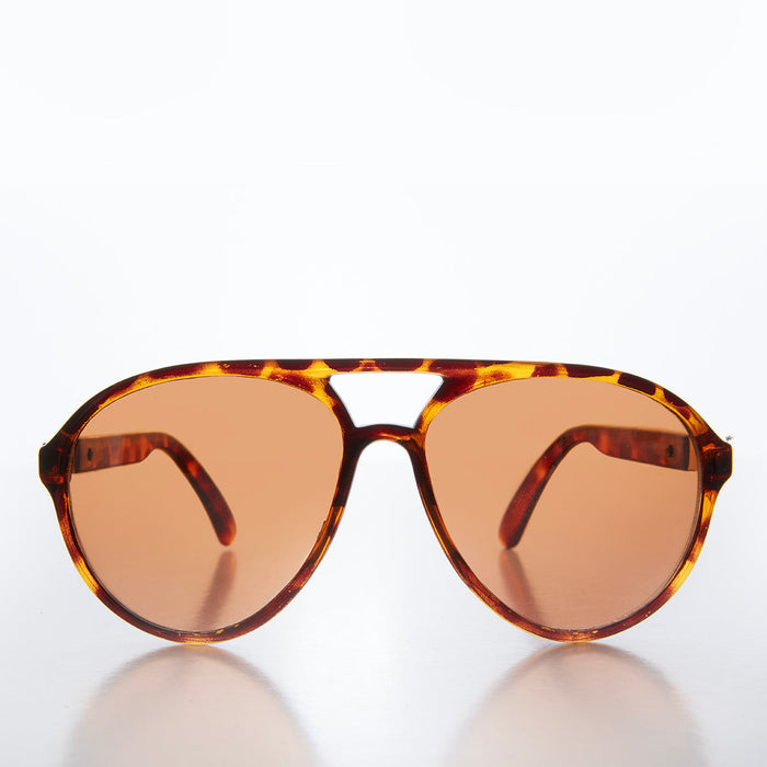 SUNGLASS MUSEUM Classic Pilot Sunglasses With Copper Lens - Flores