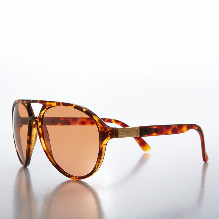 SUNGLASS MUSEUM Classic Pilot Sunglasses With Copper Lens - Flores