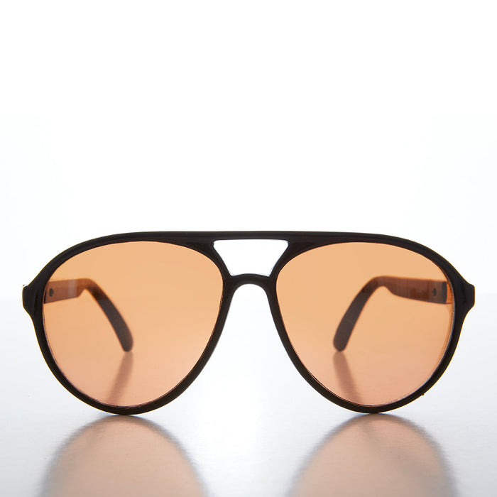 SUNGLASS MUSEUM Classic Pilot Sunglasses With Copper Lens - Flores