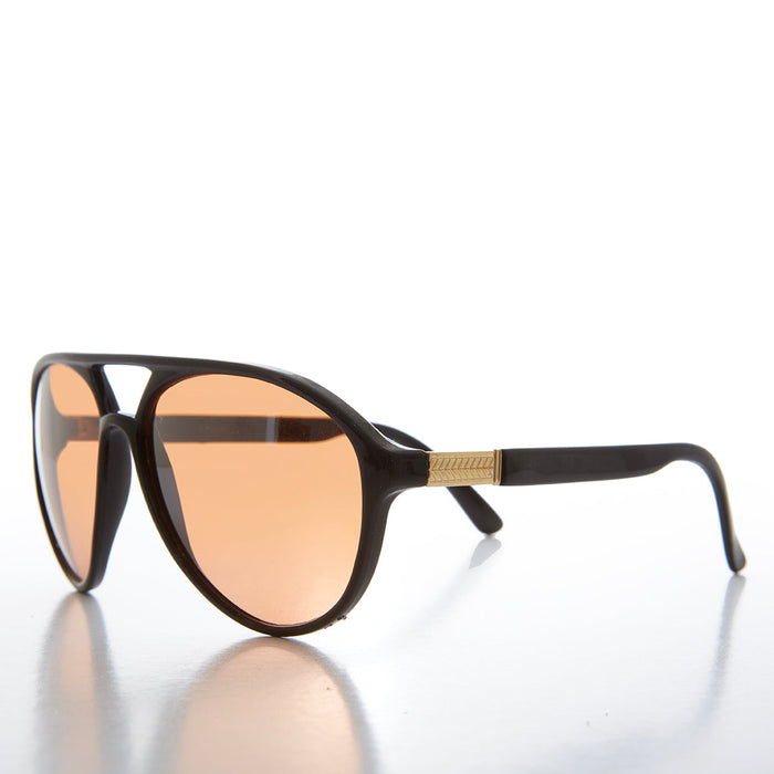 SUNGLASS MUSEUM Classic Pilot Sunglasses With Copper Lens - Flores