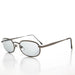 image of sunglasses model SUNGLASS MUSEUM Oval Metal Half Frame Transition Glass Lens Vintage Sunglass - Foster