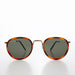 image of sunglasses model SUNGLASS MUSEUM Round Gold Tortoise Rim Sunglass - Fraiser
