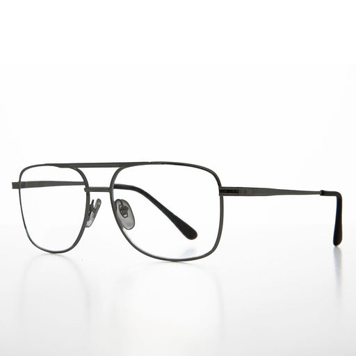 image of sunglasses model SUNGLASS MUSEUM Square Aviator Vintage Reading Glasses - Frasier 2