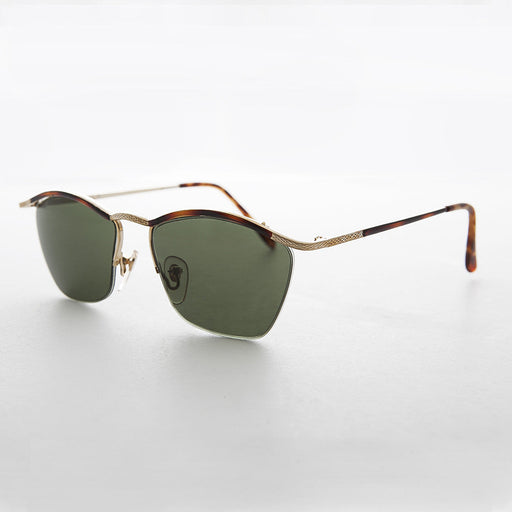 SUNGLASS MUSEUM 90s Unisex Classic Vintage Sunglass with Metal Half Rim - Francis - Product image
