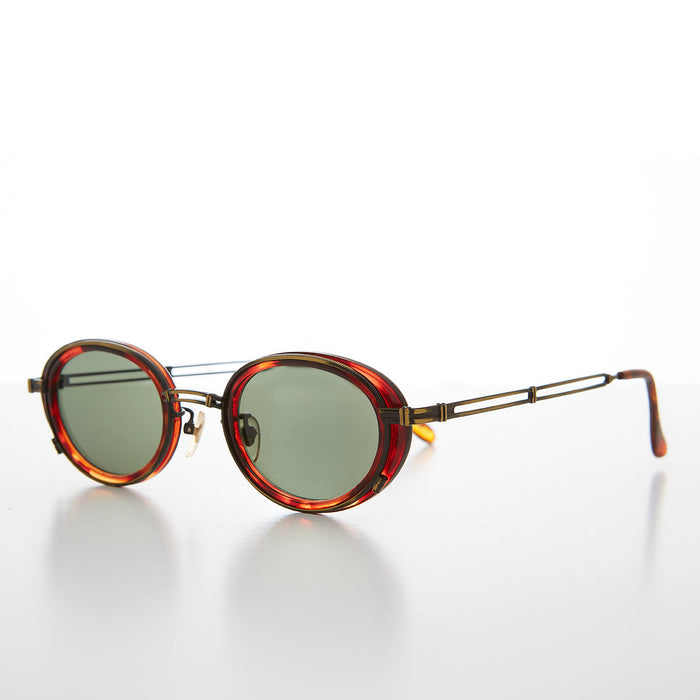 SUNGLASS MUSEUM Cyber Goth Oval Vintage Sunglass - Fusion