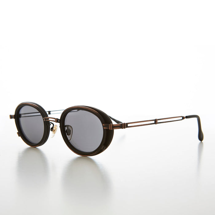 SUNGLASS MUSEUM Cyber Goth Oval Vintage Sunglass - Fusion