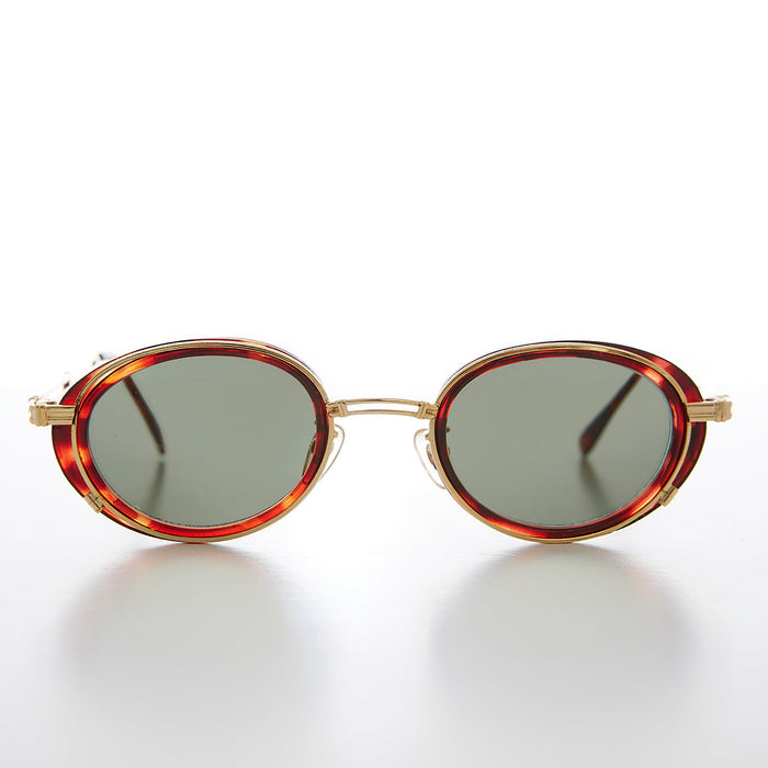 SUNGLASS MUSEUM Cyber Goth Oval Vintage Sunglass - Fusion