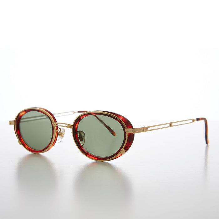 SUNGLASS MUSEUM Cyber Goth Oval Vintage Sunglass - Fusion