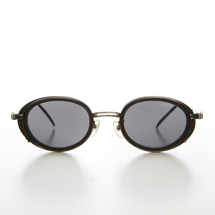 SUNGLASS MUSEUM Cyber Goth Oval Vintage Sunglass - Fusion