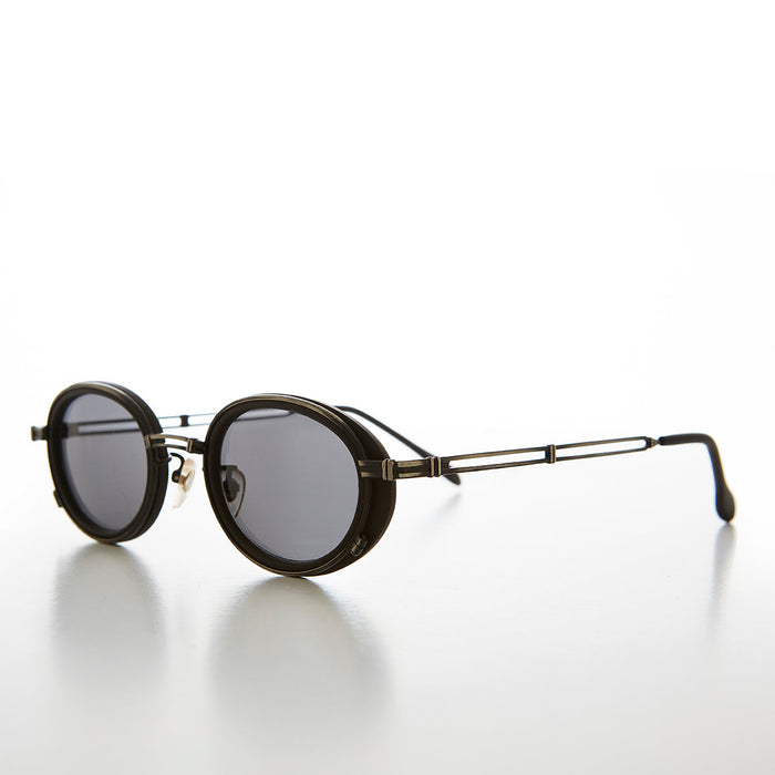 SUNGLASS MUSEUM Cyber Goth Oval Vintage Sunglass - Fusion