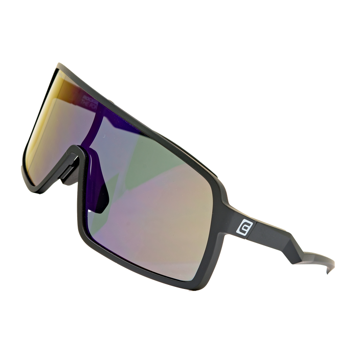 image of sunglasses model Rockwell Time Forza (Black/Blue Anti-Reflective, Mirrored, Oleo-phobic Lens)
