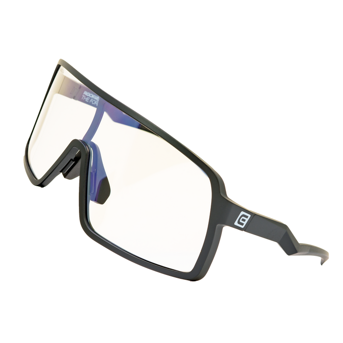 image of sunglasses model Rockwell Time Forza (Black/Clear Anti-Reflective, Oleo-phobic Lens)