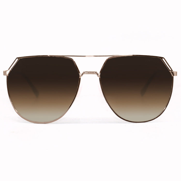 Farrah - Brown Tangle Free Aviator Sunglasses