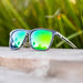 image of sunglasses model Knockaround Clear Grey / Green Moonshine Fast Lanes Sport