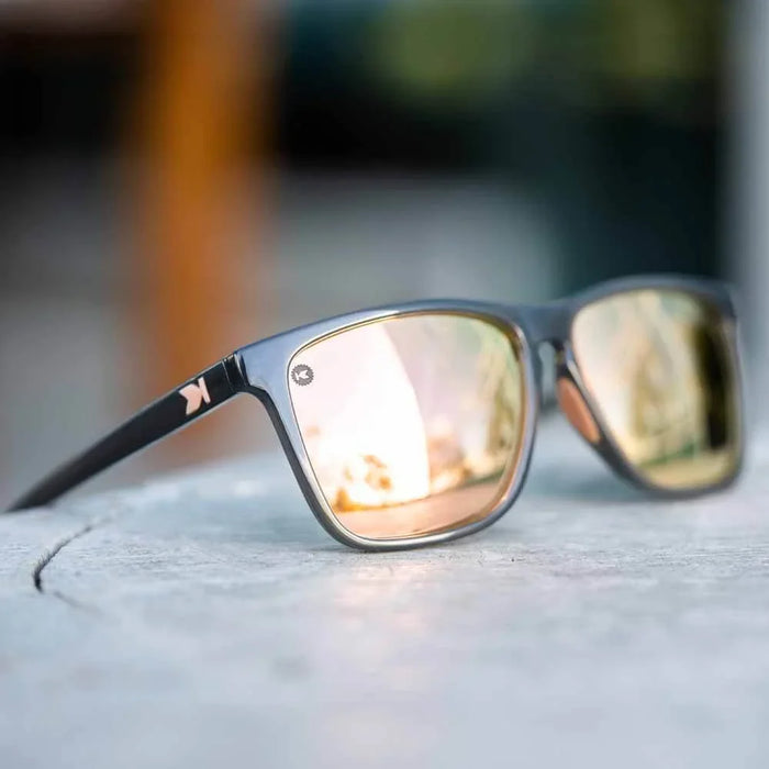 image of sunglasses model Knockaround Jelly Grey / Peach Fast Lanes Sport