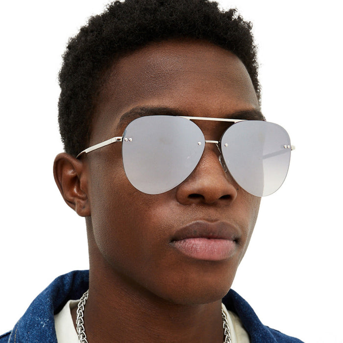 TOPFOXX Sunglasses Smaller Megan 2 - Silver Metal Aviator Sunglasses