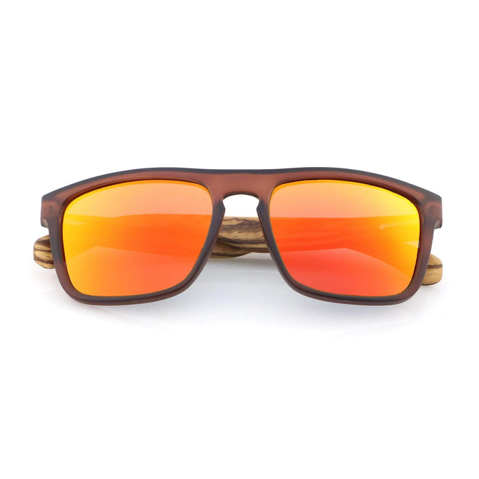 Flash Zebrawood Reflective Wooden Sunglasses | Joycoast