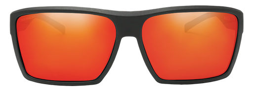 image of sunglasses model Rockwell Time Forte (Black/Orange Polarized/Mirror)