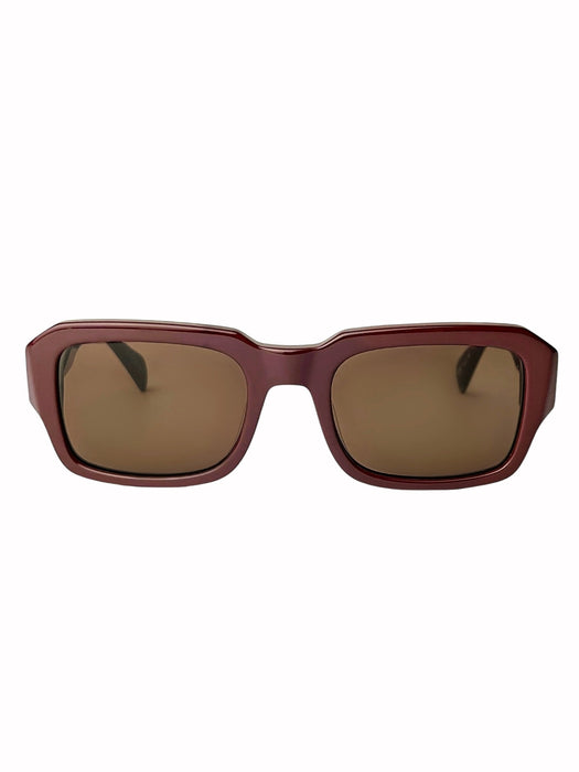 image of sunglasses model SAINT OWEN SAINT OWEN Sunglasses CASH Maroon | Brown