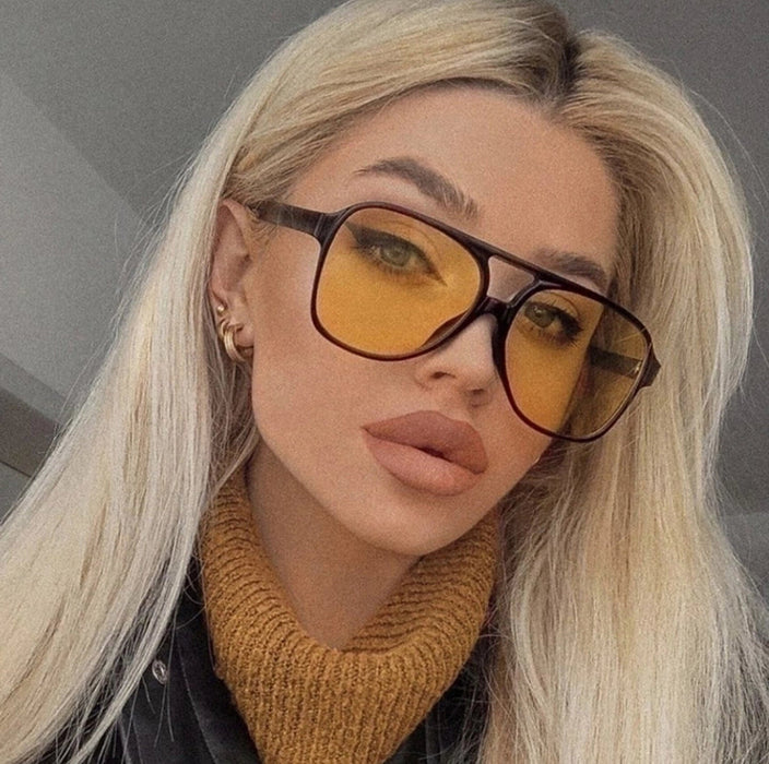 Hip Hop Color Block Sunglasses