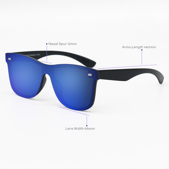 TOPFOXX Sustainable Future - Navy Blue Square Wayfarer Sunglasses - Product image