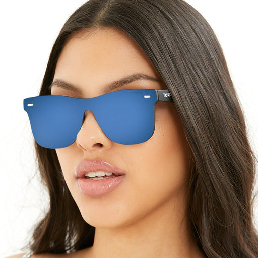 TOPFOXX Sustainable Future - Navy Blue Square Wayfarer Sunglasses - Product image