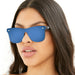 TOPFOXX Sustainable Future - Navy Blue Square Wayfarer Sunglasses - Product image