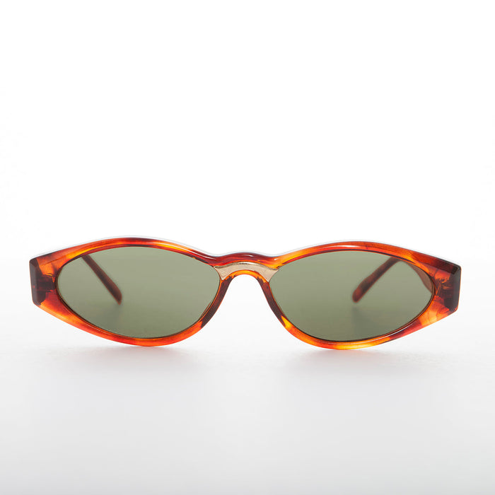 SUNGLASS MUSEUM Sleek 90s Vintage Sunglass with Gold Detail - Gala