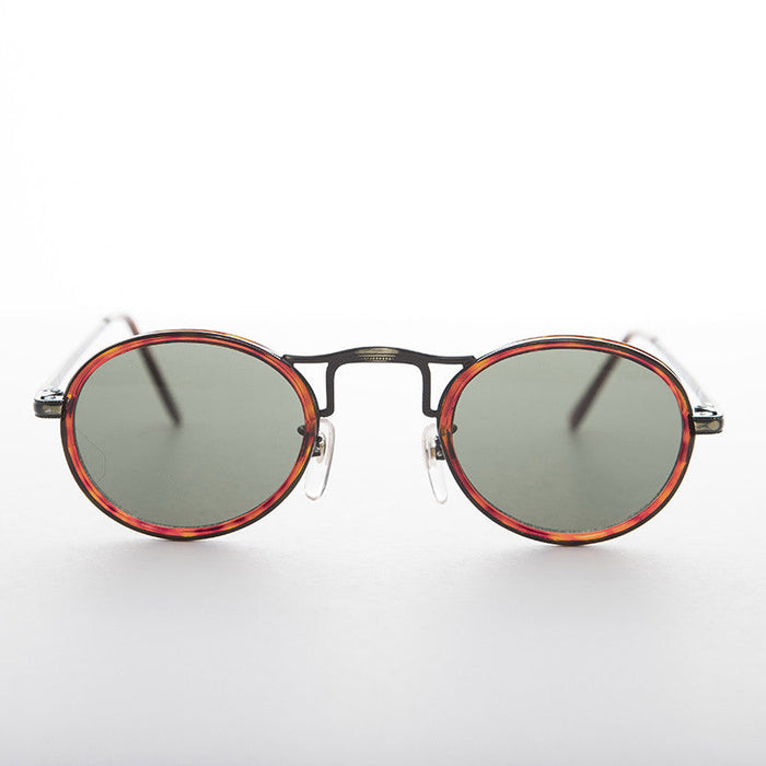 SUNGLASS MUSEUM Oval Old Fashioned Aviator Sunglass Optical Quality - Gatsby