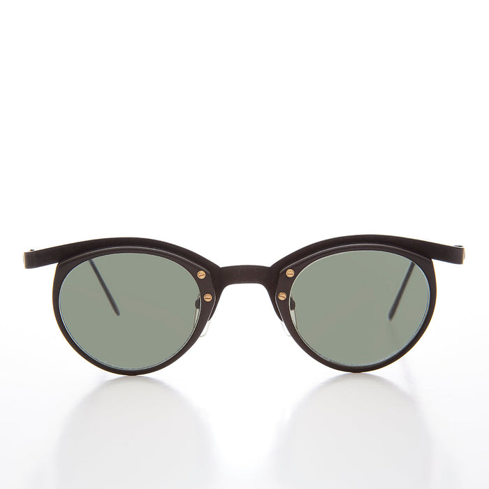 SUNGLASS MUSEUM Unique Round Edgy Floating Rim Sunglass - Gavi