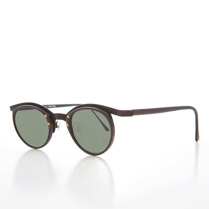 SUNGLASS MUSEUM Unique Round Edgy Floating Rim Sunglass - Gavi