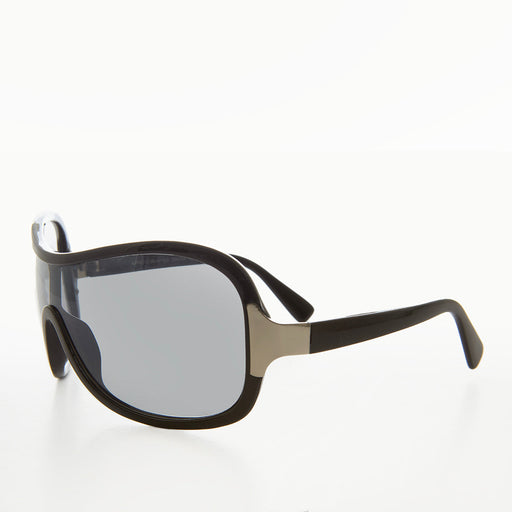 image of sunglasses model SUNGLASS MUSEUM Oversized Unisex Shield Vintage y2k Sunglasses - Gazzi