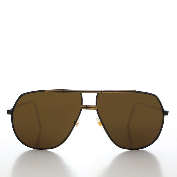 SUNGLASS MUSEUM Large Square 80s Aviator Sunglasses - Gibbons