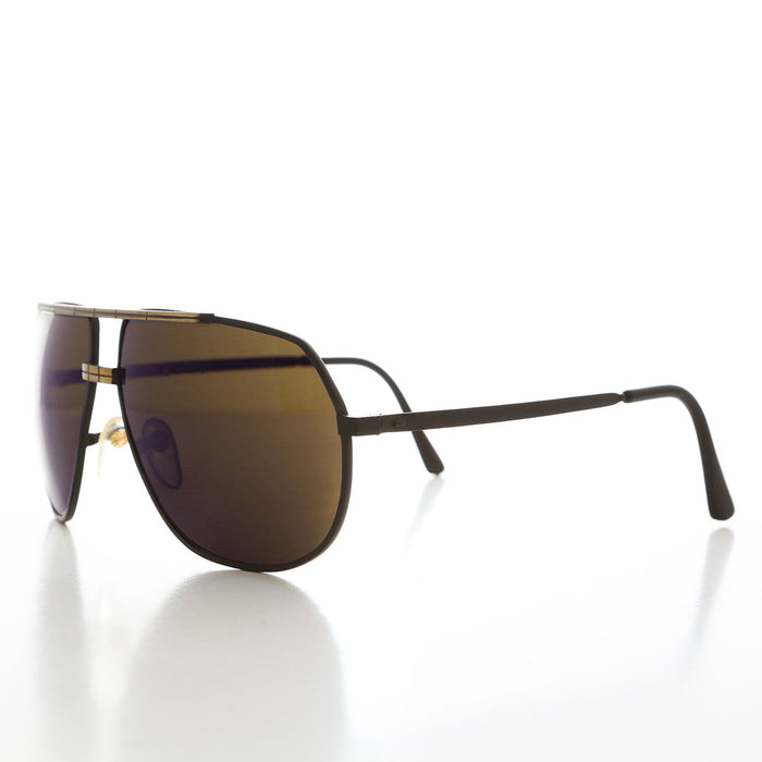 SUNGLASS MUSEUM Large Square 80s Aviator Sunglasses - Gibbons
