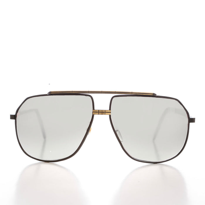 SUNGLASS MUSEUM Large Square 80s Aviator Sunglasses - Gibbons