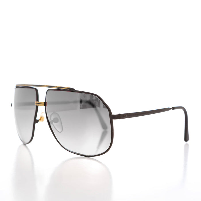 SUNGLASS MUSEUM Large Square 80s Aviator Sunglasses - Gibbons